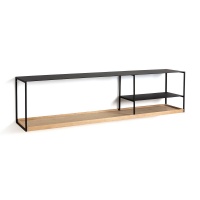 Полка Большая модель из дуба и металла Tidder единый размер каштановый AM.PM  фото, kupilegko.ru